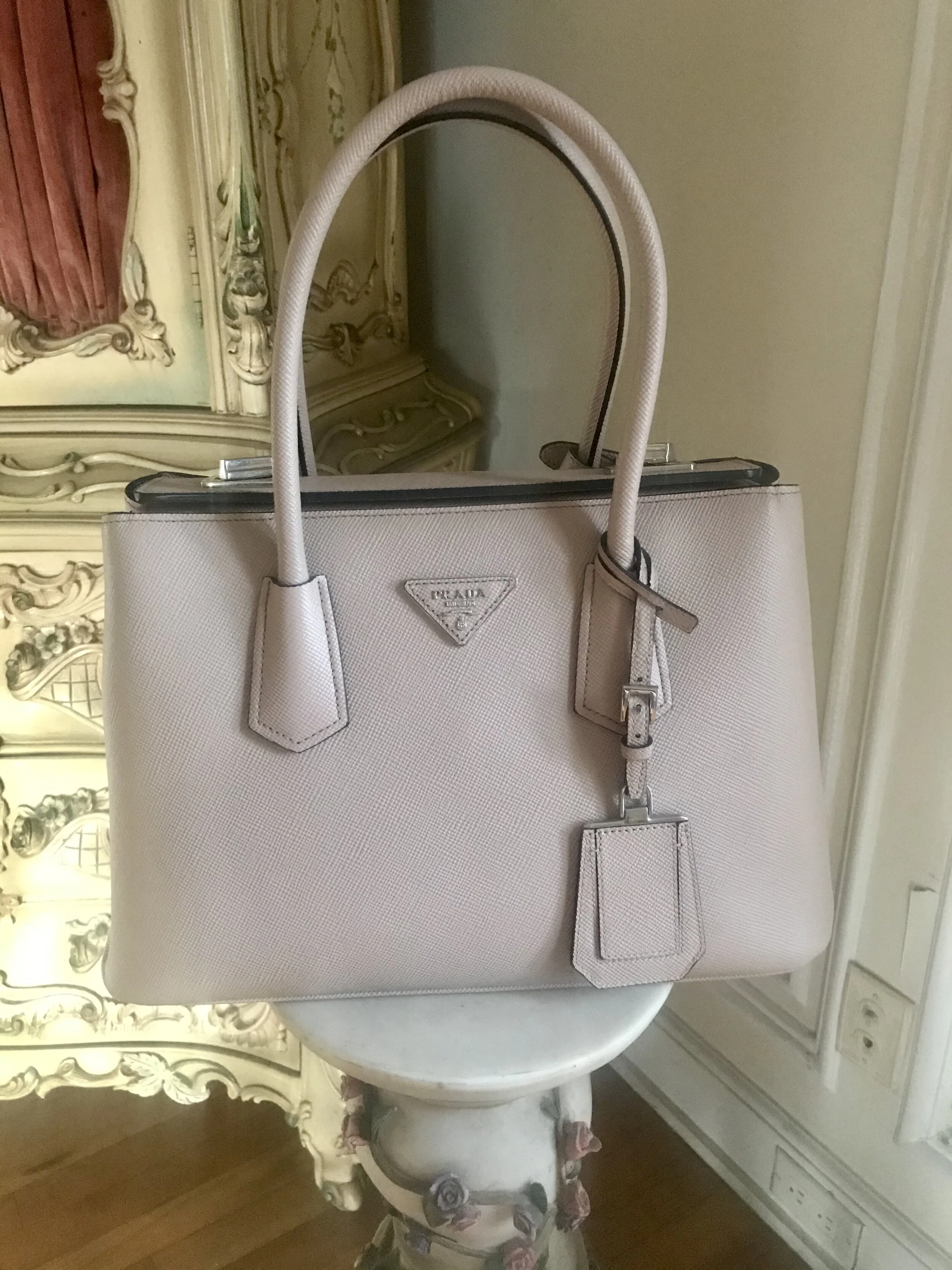 Prada Saffiano Cuir Twin Medium Double Tote ShopThing
